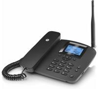 Voice - Téléphone Fixe Sans Fil 2G Fw200L, Quadribande Gsm, Batterie De Secours, Microphone Muet, Appels Mains Libres - Noir