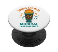 Voices Are Real Musical Instruments Chœur pour enfants PopSockets PopGrip Adhésif