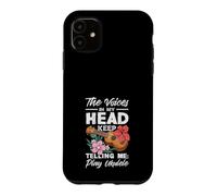 Voices in My Head Telling Me Play Ukulélé Fleur Tropicale Coque pour iPhone 11