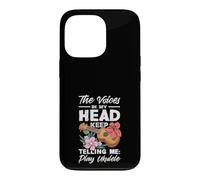 Voices in My Head Telling Me Play Ukulélé Fleur Tropicale Coque pour iPhone 13 Pro