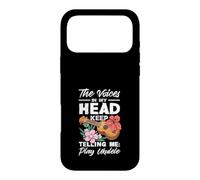 Voices in My Head Telling Me Play Ukulélé Fleur Tropicale Coque pour iPhone 17 Pro Max