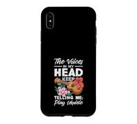 Voices in My Head Telling Me Play Ukulélé Fleur Tropicale Coque pour iPhone XS Max