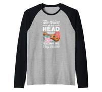 Voices in My Head Telling Me Play Ukulélé Fleur Tropicale Manche Raglan