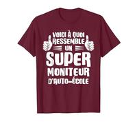Voici à Quoi Ressemble Un Super Moniteur d'auto-école T-Shirt, Homme, Marron, 3XL