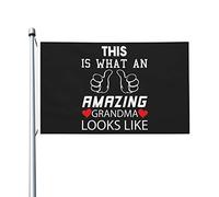 Voici À Quoi Ressemble Une Grand-Mère Extraordinaire Drapeau De Bienvenue Drapeau Uv Fade Résistant Bannière De Cour Amusant Pour Fête Intérieur Maison 3X5 Ft