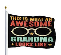 Voici À Quoi Ressemble Une Grand-Mère Géniale Bannière Cour 90X150Cm Avec Œillets Résistant Bannières Drapeau De Cour Pour Clubs Dortoirs Chambres