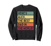 Voici Alex The Best Dad in The World Father's Day Retro Sweatshirt