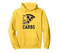 Voici Comment Je Coupe Les Glucides, Une Tranche de Pizza, Un régime Amusant Sweat à Capuche, Unisexe pour Adultes, Citron, S