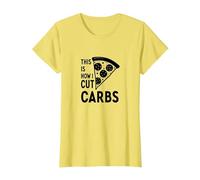 Voici Comment Je Coupe Les Glucides, Une Tranche de Pizza, Un régime Amusant T-Shirt, Femme, Citron, 3XL