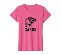 Voici Comment Je Coupe Les Glucides, Une Tranche de Pizza, Un régime Amusant T-Shirt, Femme, Rose chiné, S
