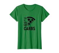 Voici Comment Je Coupe Les Glucides, Une Tranche de Pizza, Un régime Amusant T-Shirt, Femme, Vert Kelly, L