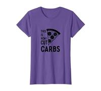 Voici Comment Je Coupe Les Glucides, Une Tranche de Pizza, Un régime Amusant T-Shirt, Femme, Violet chiné, L
