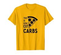 Voici Comment Je Coupe Les Glucides, Une Tranche de Pizza, Un régime Amusant T-Shirt, Homme, Doré Vif, XXL