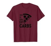 Voici Comment Je Coupe Les Glucides, Une Tranche de Pizza, Un régime Amusant T-Shirt, Homme, Marron, XL