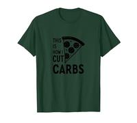 Voici Comment Je Coupe Les Glucides, Une Tranche de Pizza, Un régime Amusant T-Shirt, Homme, Vert Forêt, M