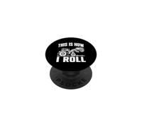 Voici Comment Je Fais Rouler Funny Farmer Tractor Hay Bale PopSockets PopGrip Adhésif