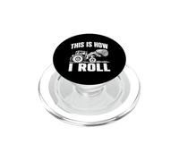 Voici Comment Je Fais Rouler Funny Farmer Tractor Hay Bale PopSockets PopGrip pour MagSafe