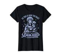 Voici Comment Vous Faites des Biscuits Funny Meme Cat Baking T-Shirt Graphique avec Valeur, Femme, Noir, S