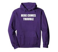 Voici des problèmes Sweat à Capuche, Unisexe pour Adultes, Violet, S