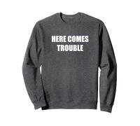 Voici des problèmes Sweatshirt, Unisexe pour Adultes, Chiné Foncé, XXL