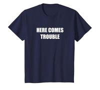 Voici des problèmes T-Shirt, Enfant, Bleu Marine, 3 Ans