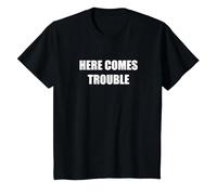 Voici des problèmes T-Shirt, Enfant, Noir, 6 Ans
