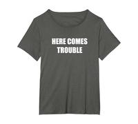 Voici des problèmes T-Shirt, Femme Grandes Tailles, Asphalte, 3X