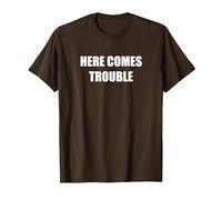 Voici des problèmes T-Shirt, Homme, Marron, XL