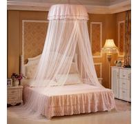 Voici et Voila Ciel de Lit Fille Moustiquaire Princesse Lit Ciel de Lit Adulte Rose Moustiquaire Lit Décoration Fille Chambre Princesse Tente Ciel Lit Bébé