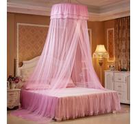 Voici et Voila Ciel de Lit Fille Moustiquaire Princesse Lit Ciel de Lit Adulte Rose Moustiquaire Lit Décoration Fille Chambre Princesse Tente Ciel Lit Bébé