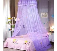 Voici et Voila Grand Ciel de Lit Fille Moustiquaire Princesse Ciel de Lit Adulte Rose Moustiquaire Décoration Fille Chambre Princesse Tente Ciel Bébé