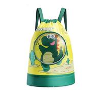 Voici et Voila Sac de Sport à Cordon Sac a Dos Natation Gym Fitness Enfant Fille Garcon Sac Etanche Pisine Plage Pique-Nique Vacance Dino Vert