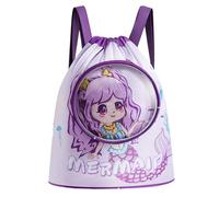 Voici et Voila Sac de Sport à Cordon Sac a Dos Natation Gym Fitness Enfant Fille Garcon Sac Etanche Pisine Plage Pique-Nique Sac de Sport Enfant Vacance