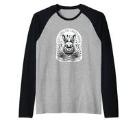 Voici l'art de Pâques mignon lapin de vacances de printemps Manche Raglan