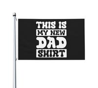 Voici Le T-Shirt De Mon Nouveau Papa Décoration De Drapeau Drapeau Amusant Bannière De Cour Durable Pour Vacances Maison Balcon 3X5 Ft