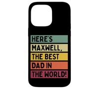 Voici Maxwell The Best Dad In The World Father's Day Retro Coque pour iPhone 14 Pro Max
