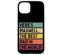 Voici Maxwell The Best Dad In The World Father's Day Retro Coque pour iPhone 15 Plus
