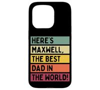 Voici Maxwell The Best Dad In The World Father's Day Retro Coque pour iPhone 15 Pro