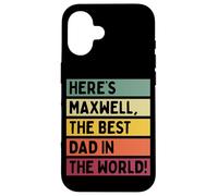 Voici Maxwell The Best Dad In The World Father's Day Retro Coque pour iPhone 16
