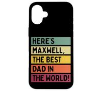 Voici Maxwell The Best Dad In The World Father's Day Retro Coque pour iPhone 16 Plus