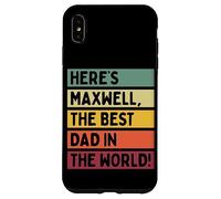 Voici Maxwell The Best Dad In The World Father's Day Retro Coque pour iPhone XS Max