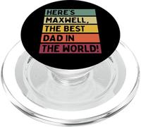 Voici Maxwell The Best Dad In The World Father's Day Retro PopSockets PopGrip pour MagSafe