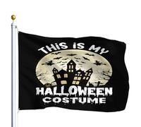 Voici Mon Costume D'Halloween Bannière 90X150Cm Éclatantes Résistant Décoration Bannière Drapeaux De Maison Pour Toutes Les Saisons Chambres Extérieure