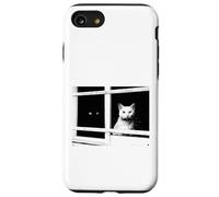 Voici Nous. Deux Chats, Une fenêtre. Une Paire Parfaite. Coque pour iPhone SE (2020) / 7/8