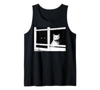 Voici Nous. Deux Chats, Une fenêtre. Une Paire Parfaite. Débardeur