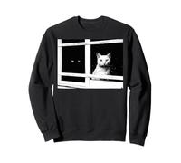 Voici Nous. Deux Chats, Une fenêtre. Une Paire Parfaite. Sweatshirt