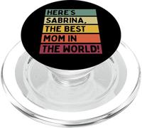 Voici Sabrina The Best Mom in The World Mother's Day Retro PopSockets PopGrip pour MagSafe