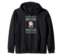 Voici Santa Floss Ugly Christmas Funny Xmas Flossing Sweat à Capuche