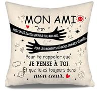 Voici Un câlin Rien Que pour toi Mon ami pour Les Moments où Nous Sommes séparés Housse de Coussin pour Les Amis Cadeau d'accolade Anniversaire Cadeau de Noël Cadeau d'accolade Amitié (ami)