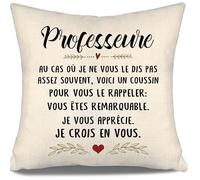 Voici Un Coussin pour Vous Le rappeler Vous êtes remarquable Housses de Coussin pour professeures Anniversaire Journée des Enseignants Noël Appréciation des Enseignants Cadeau de Fin d'études
